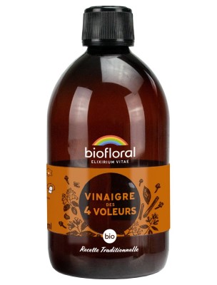 Image de Vinaigre des 4 voleurs Bio - Recette originale 500 ml - Biofloral depuis Achetez les produits Biofloral à l'herboristerie Louis (2)