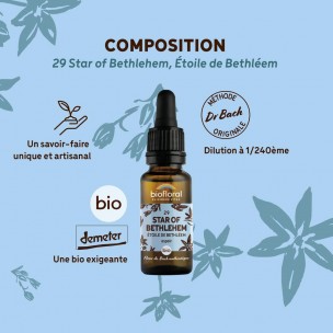 Image 80988 supplémentaire pour Star of Bethlehem Étoile de Bethléem n°29 - Courage et Espoir Bio aux Fleurs de Bach 20 ml - Biofloral