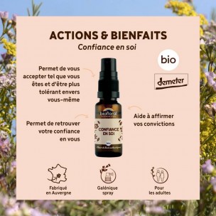 Image 80993 supplémentaire pour Confiance en Soi Bio - Spray Complexe Bio aux Fleurs de Bach 20 ml - Biofloral