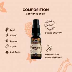Image 80994 supplémentaire pour Confiance en Soi Bio - Spray Complexe Bio aux Fleurs de Bach 20 ml - Biofloral