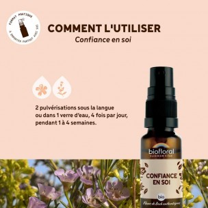 Image 80995 supplémentaire pour Confiance en Soi Bio - Spray Complexe Bio aux Fleurs de Bach 20 ml - Biofloral
