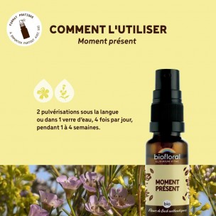 Image 80998 supplémentaire pour Moment Présent Bio - Spray Complexe Bio aux Fleurs de Bach 20 ml - Biofloral