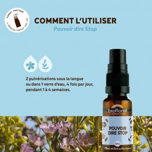 Image 81001 supplémentaire pour Pouvoir Dire Stop Bio - Spray Complexe Bio aux Fleurs de Bach 20 ml - Biofloral