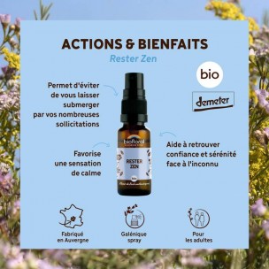 Image 81005 supplémentaire pour Rester Zen Bio - Spray Complexe Bio aux Fleurs de Bach 20 ml - Biofloral