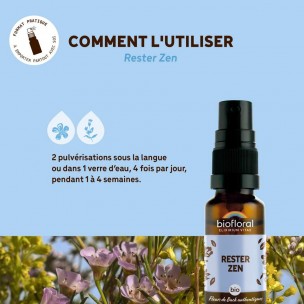 Image 81007 supplémentaire pour Rester Zen Bio - Spray Complexe Bio aux Fleurs de Bach 20 ml - Biofloral