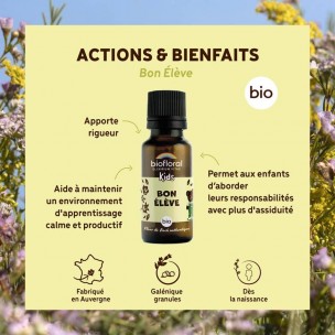 Image 81020 supplémentaire pour Bon Elève Bio - Fleurs de Bach Granules 19,5 g - Biofloral