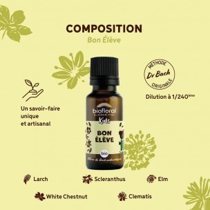 Image 81021 supplémentaire pour Bon Elève Bio - Fleurs de Bach Granules 19,5 g - Biofloral