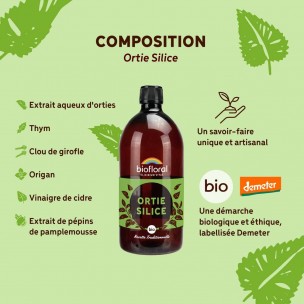 Image 81054 supplémentaire pour Ortie Silice Bio - Souplesse des articulations 1 L - Biofloral