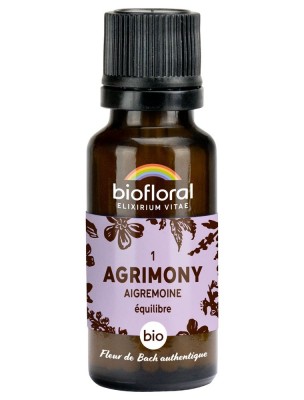 Image 81066 supplémentaire pour Agrimony n°1 - Calme et Équilibre Bio aux Fleurs de Bach en granules 19,5 g - Biofloral