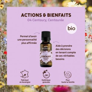 Image 81079 supplémentaire pour Centaury Centaurée n°4 - Calme et Équilibre Bio aux Fleurs de Bach en granules 19,5 g - Biofloral