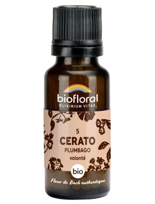 Image 81082 supplémentaire pour Cerato Plumbago n°5 - Force et Volonté Bio aux Fleurs de Bach en granules 19,5 g - Biofloral