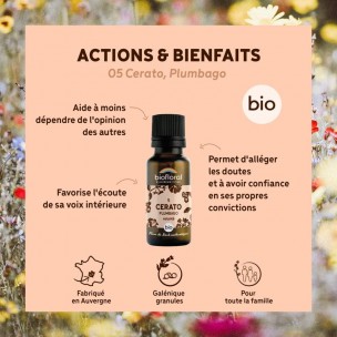 Image 81083 supplémentaire pour Cerato Plumbago n°5 - Force et Volonté Bio aux Fleurs de Bach en granules 19,5 g - Biofloral