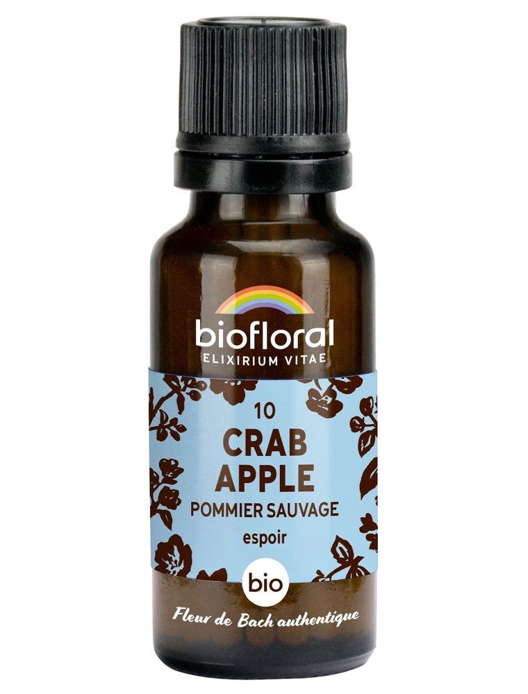 Image principale de la modale pour Crab Apple Pommier n°10 - Courage et Espoir Bio aux Fleurs de Bach en granules 19,5 g - Biofloral