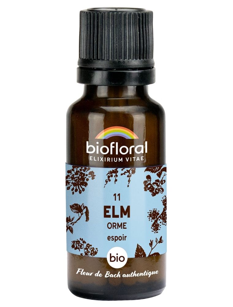 Image principale de la modale pour Elm Orme n°11 - Courage et Espoir Bio aux Fleurs de Bach en granules 19,5 g - Biofloral