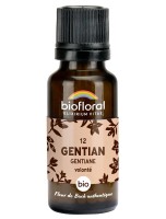 Image de Gentian Gentiane n°12 - Force et Volonté Bio aux Fleurs de Bach en granules 19,5 g - Biofloral depuis Granules aux Fleurs de Bach bio sans alcool - Biofloral