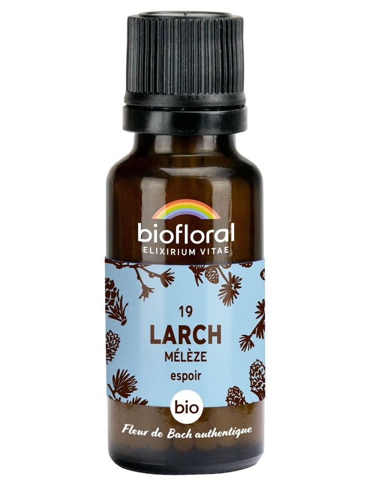 Image principale de la modale pour Larch Mélèze n°19 - Courage et Espoir Bio aux Fleurs de Bach en granules 19,5 g - Biofloral