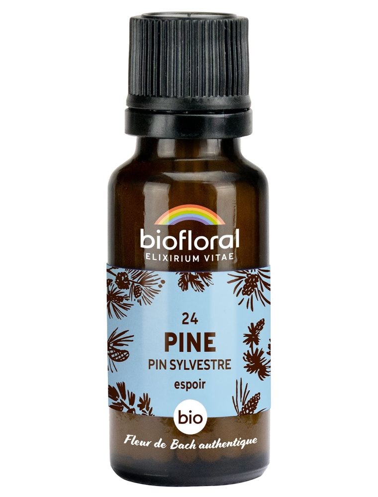 Image principale de la modale pour Pine Pin sylvestre n°24 - Courage et Espoir Bio aux Fleurs de Bach en granules 19,5 g - Biofloral
