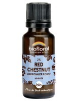 Image de Red Chestnut (Marronnier rouge) n°25 - Sérénité et Confiance Bio aux Fleurs de Bach en granules 19,5 g - Biofloral depuis Granules aux Fleurs de Bach bio sans alcool - Biofloral