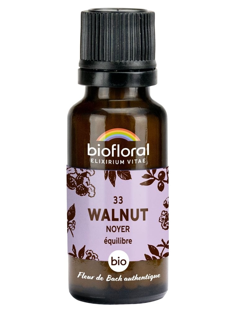 Image principale de la modale pour Walnut n°33 - Calme et Équilibre Bio aux Fleurs de Bach en granules 19,5 g - Biofloral