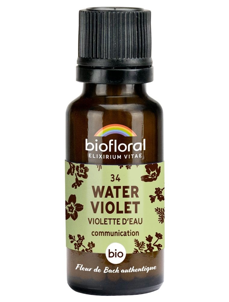 Image principale de la modale pour Water Violet n°34 - Communication et Sociabilité Bio aux Fleurs de Bach en granules 19,5 g - Biofloral