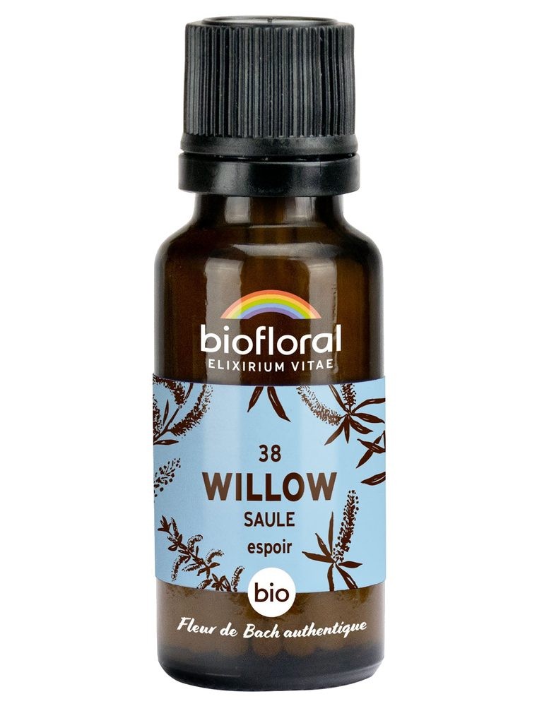 Image principale de la modale pour Willow Saule n°38 - Courage et Espoir Bio aux Fleurs de Bach en granules 19,5 g - Biofloral