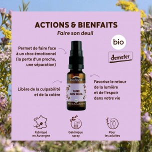 Image 81132 supplémentaire pour Faire son Deuil Bio - Spray Complexe Bio aux Fleurs de Bach 20 ml - Biofloral