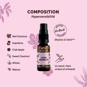 Image 81141 supplémentaire pour Hypersensibilité Bio - Spray Complexe Bio aux Fleurs de Bach 20 ml - Biofloral