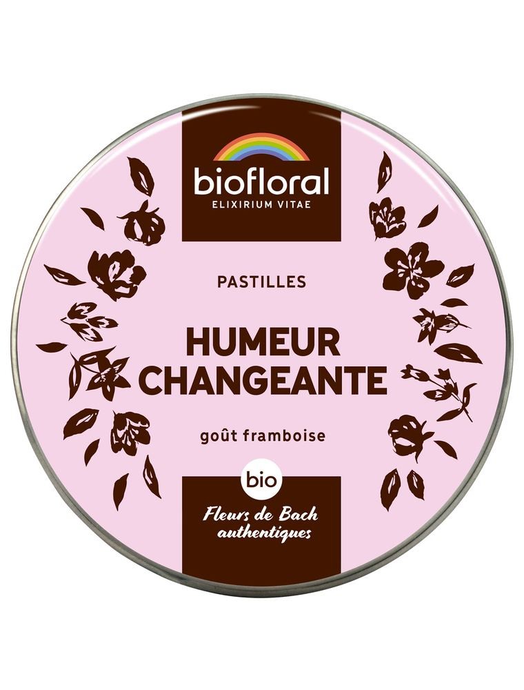 Image principale de la modale pour Humeur Changeante Bio - Complexe Bio aux Fleurs de Bach en pastilles 50 g - Biofloral