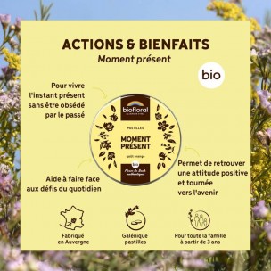 Image 81164 supplémentaire pour Moment Présent Bio - Complexe Bio aux Fleurs de Bach en pastilles 50 g - Biofloral