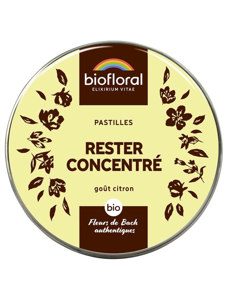 Image principale de la modale pour Rester Concentré Bio - Complexe Bio aux Fleurs de Bach en pastilles 50 g - Biofloral