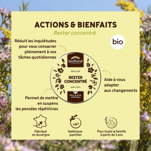 Image 81176 supplémentaire pour Rester Concentré Bio - Complexe Bio aux Fleurs de Bach en pastilles 50 g - Biofloral
