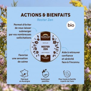 Image 81180 supplémentaire pour Rester Zen Bio - Complexe Bio aux Fleurs de Bach en pastilles 50 g - Biofloral