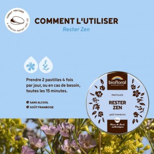 Image 81182 supplémentaire pour Rester Zen Bio - Complexe Bio aux Fleurs de Bach en pastilles 50 g - Biofloral