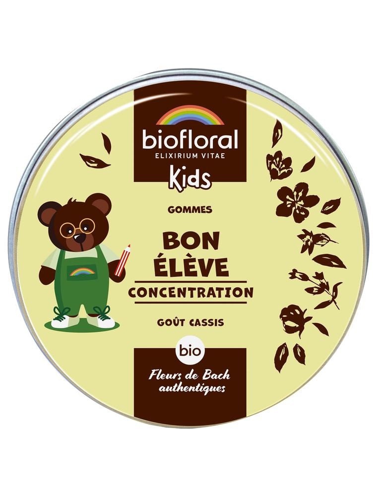 Image principale de la modale pour Bon Élève Bio - Fleurs de Bach pour les Enfants Gommes 45g - Biofloral