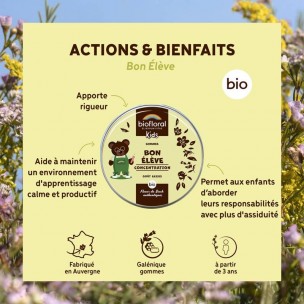 Image 81192 supplémentaire pour Bon Élève Bio - Fleurs de Bach pour les Enfants Gommes 45g - Biofloral