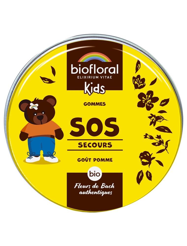 Image principale de la modale pour SOS Secours Bio - Fleurs de Bach pour les Enfants Gommes 45g - Biofloral