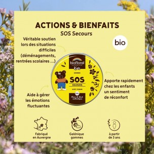 Image 81196 supplémentaire pour SOS Secours Bio - Fleurs de Bach pour les Enfants Gommes 45g - Biofloral