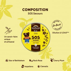Image 81197 supplémentaire pour SOS Secours Bio - Fleurs de Bach pour les Enfants Gommes 45g - Biofloral