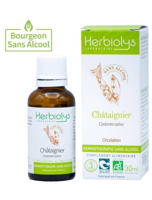 Image de Châtaignier Macérât de bourgeons Sans Alcool Bio - Circulation 30 ml - Herbiolys depuis Achetez les produits Herbiolys à l'herboristerie Louis (2)