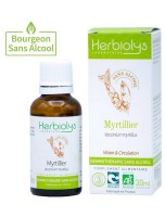 Image de Myrtillier Macérât de jeunes pousses fraîches Sans Alcool Bio - Vision et Circulation 30 ml - Herbiolys depuis Solutions Naturelles pour votre Santé | Louis Herboristerie (72)