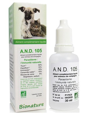 Image 81263 supplémentaire pour AND 105 - Parasitisme des animaux Bio 30 ml - Bionature