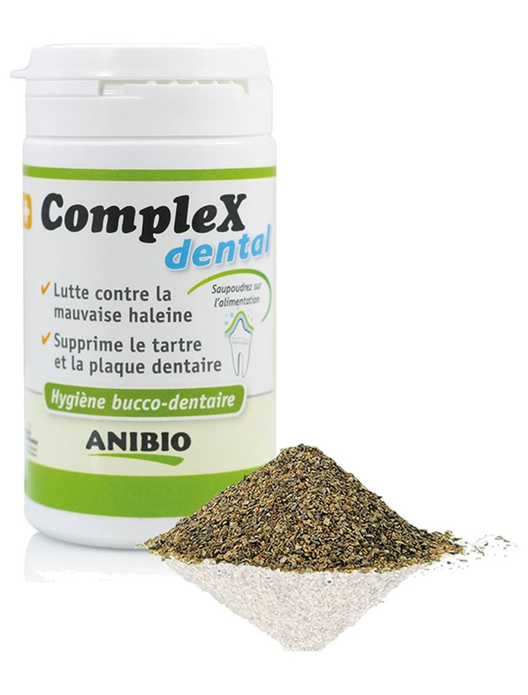 Image principale de la modale pour CompleX Dental - Plaque dentaire, Tartre et Haleine des chiens et des chats 60 g - AniBio