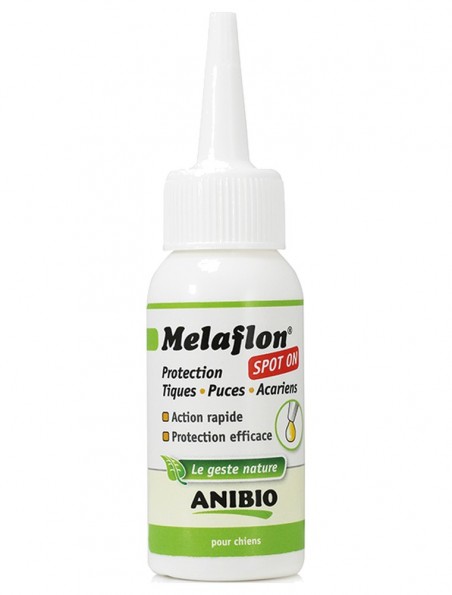 Melaflon Spot On Antiparasitaire pour chiens - Contre les tiques, puces et acariens 50 ml - AniBio