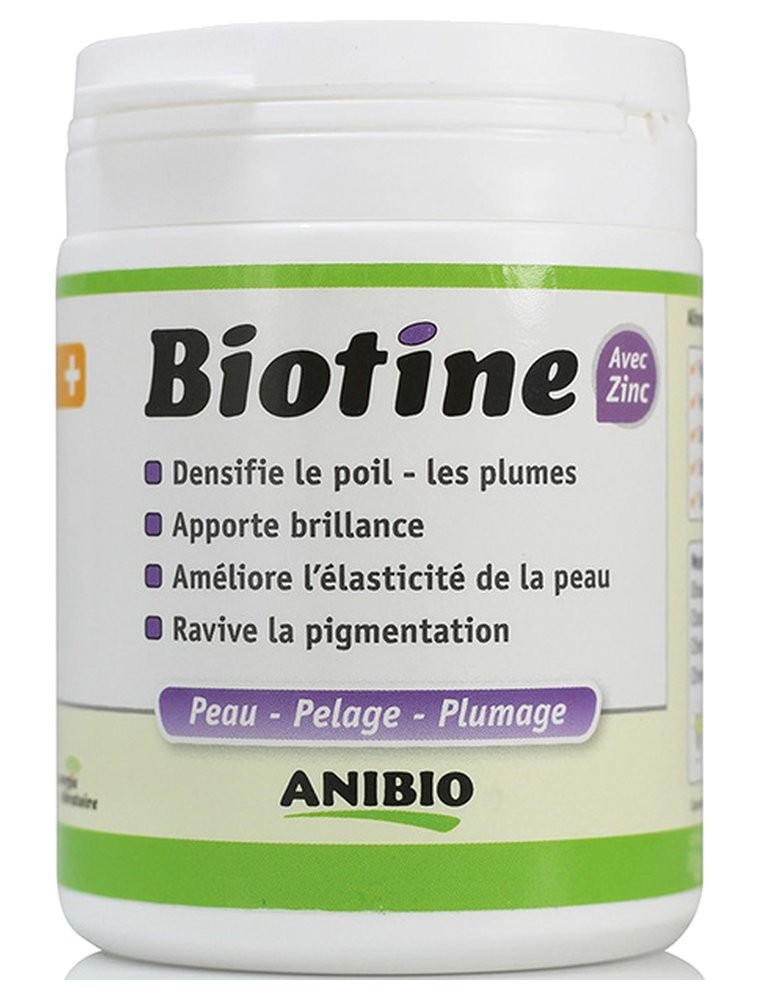 Image principale de la modale pour Biotine avec Zinc - Peau et Poils pour chiens et chats 140 g - AniBio