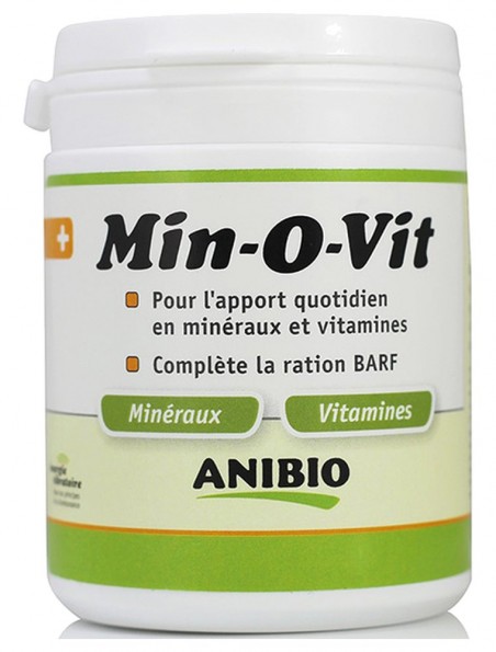 Min-O-Vit - Vitamines et Minéraux pour chiens et chats 130 g - AniBio
