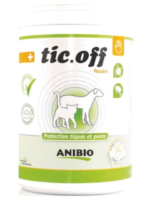 Image de Tic-off en poudre - Protection tiques et puces 500 g - AniBio depuis Commandez les produits AniBio à l'herboristerie Louis
