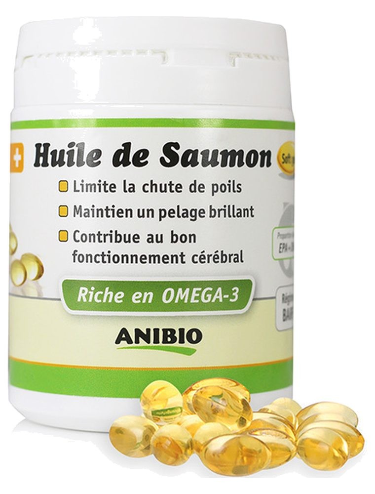 Image principale de la modale pour Huile de Saumon - Oméga 3 180 Softgels - AniBio