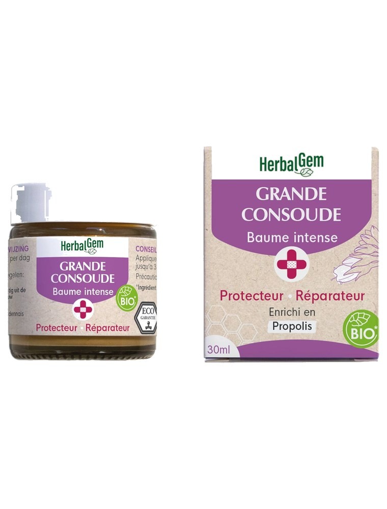 Image principale de la modale pour Baume Intense à la Grande Consoude Bio - Réparateur et Protecteur 30 ml - Herbalgem
