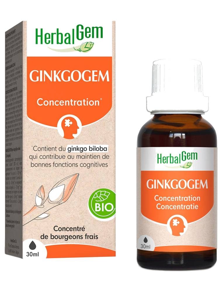 Image principale de la modale pour GinkgoGEM GC08 Bio - Circulation et mémoire 30 ml - Herbalgem