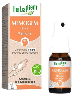 Image de MemoGEM GC10 Bio - Mémoire et concentration Spray de 15 ml - Herbalgem depuis Commandez les produits Herbalgem à l'herboristerie Louis